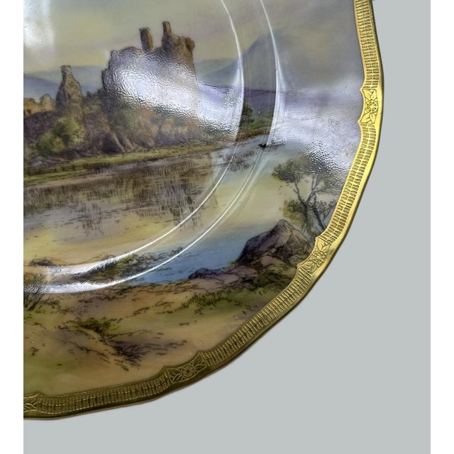 Royal Worcester Cabinet Plate Richmond Arundel Kilchurn Oystermouth Castle Views For Sale - Image 15 of 16