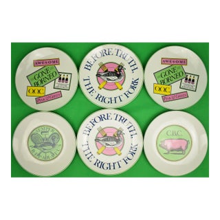 Set of 6 Vintage Official Preppy Plates For Sale