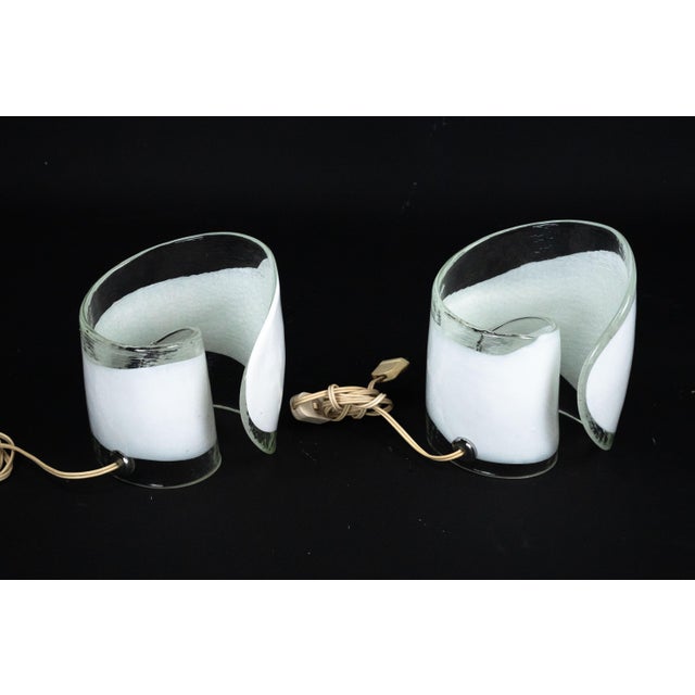 1970s Murano Glass Table Lamps from La Murrina, Italy, 1970s, Set of 2 For Sale - Image 5 of 11