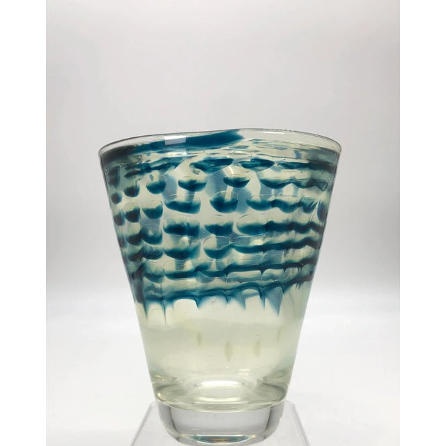 Beautiful Leerdam Unica vase by Floris Meydam. Dated to 1954 by date code AF355. Some scratches but extremely minimal.