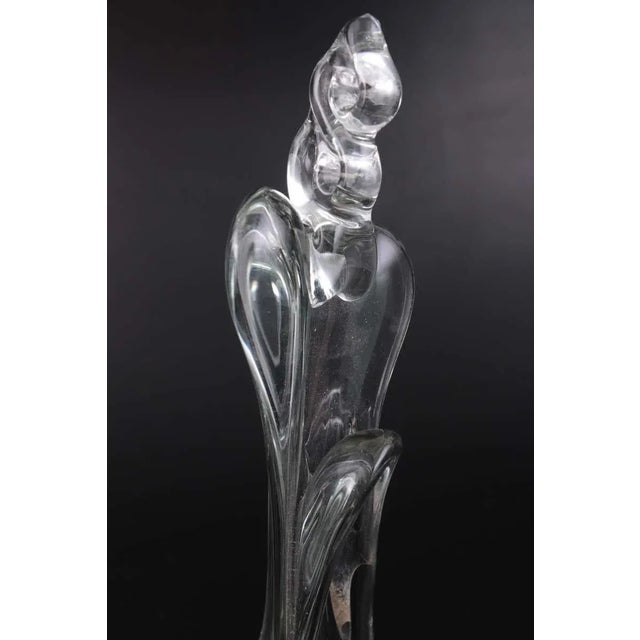 Abstract 1976 John Bingham Handblown Studio Art Glass Sculpture, Signed For Sale - Image 3 of 8