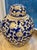 Late 20th Century Cobalt Blue and Gold Lidded Ginger Jar For Sale - Image 5 of 11