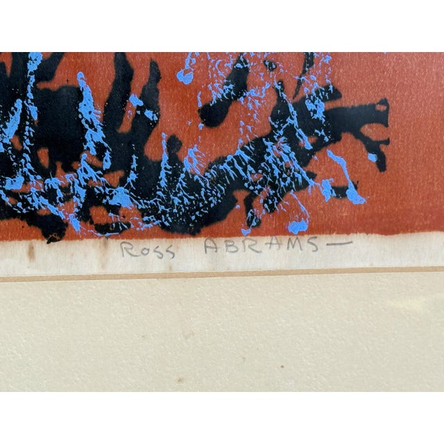 Vintage Abstract Expressionist William Ross Abrams Blue Trees II Abstract Color Lithograph For Sale In Providence - Image 6 of 8
