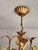 Vintage Gold-Plated and Hand-Forged Florentine Pendant Lamp with Porcelain Roses, 1960s For Sale - Image 17 of 18