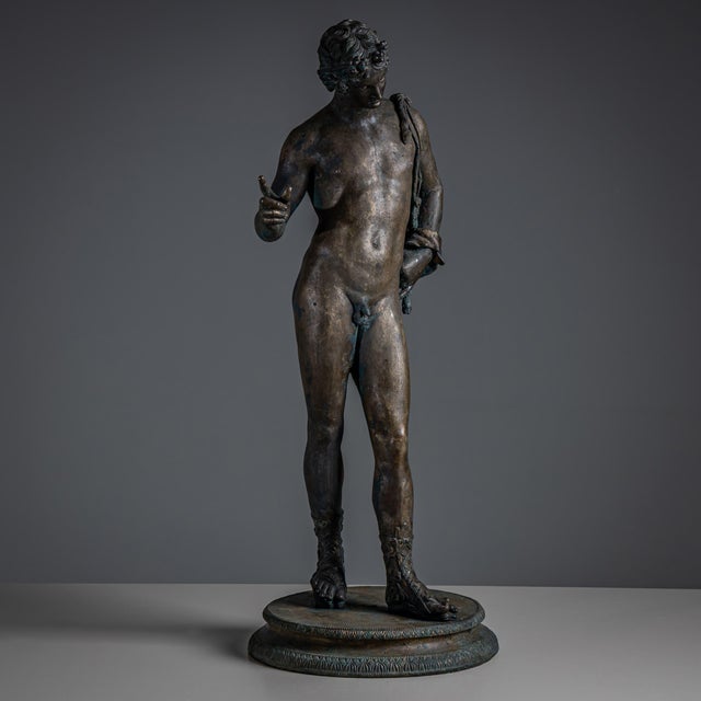 Bronze of Narcissus after the Antique, 20th Century For Sale - Image 11 of 18