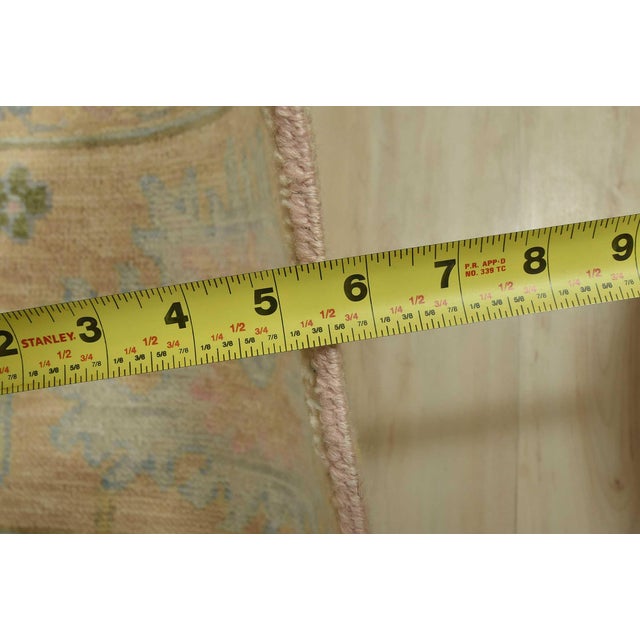 Anatolia Rug 10’4” X 14’2” Pink Wool Hand-Knotted Oriental Carpet For Sale - Image 11 of 12