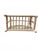Shabby Chic Vintage Boho Whitewashed Rattan & Wicker Magazine Rack With Arched Handle For Sale - Image 3 of 5