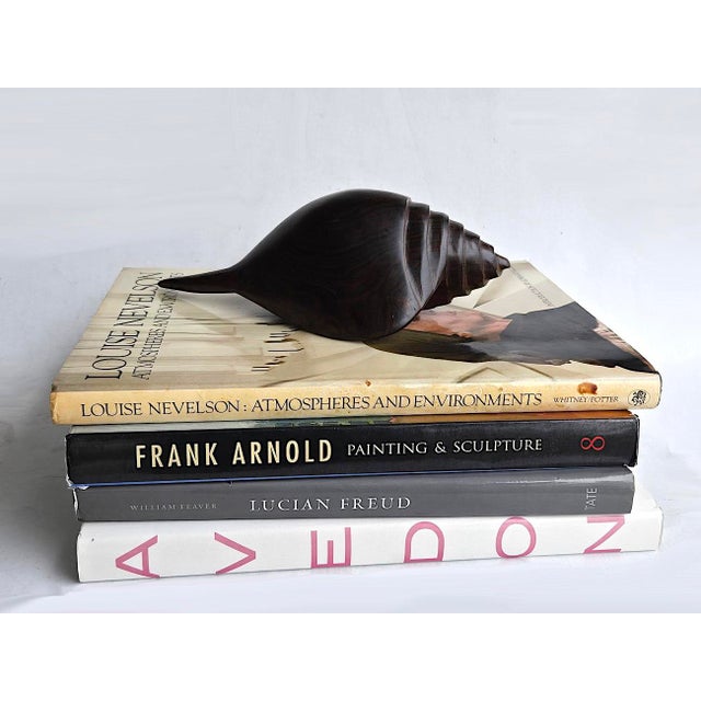 Vintage Hand Carved Ironwood Conch Shell For Sale - Image 17 of 17