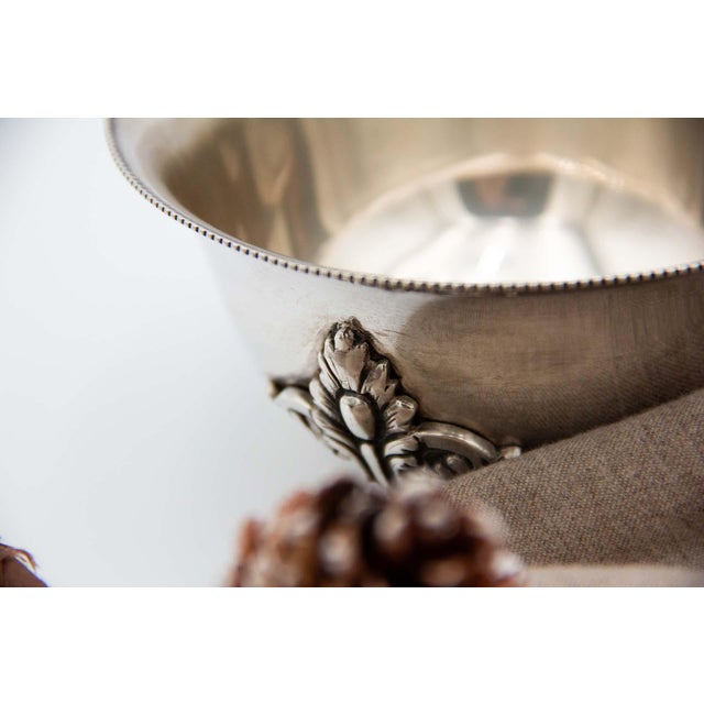 Silver Bowls with Raised Claw Feet, Reliefs and Rim Friezes, Set of 4 For Sale - Image 3 of 5