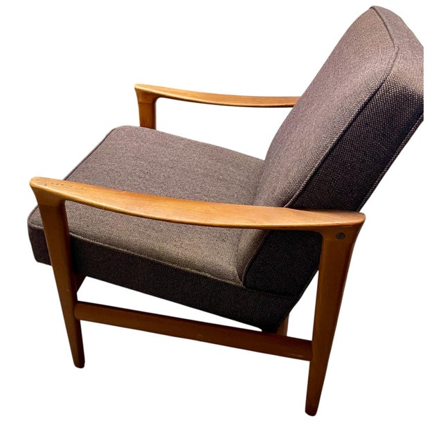 Mid-Century Modern Scandinavian Teak Lounge Arm Chair For Sale - Image 9 of 12