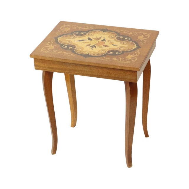 Italian Music Box Table, 1970s For Sale - Image 10 of 17