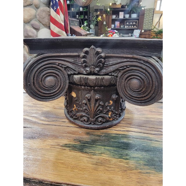 Wood Antique Decorator's Supply Co Capital Column For Sale - Image 7 of 8