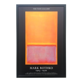 Mark Rothko Vintage 1987 Abstract Expressionist Lithograph Print Framed Tate Gallery Exhibition Poster " Untitled " 1949 For Sale