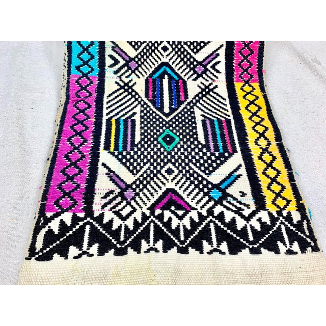 Textile Vintage Embroidered Folk Art Style Table Runner For Sale - Image 7 of 11