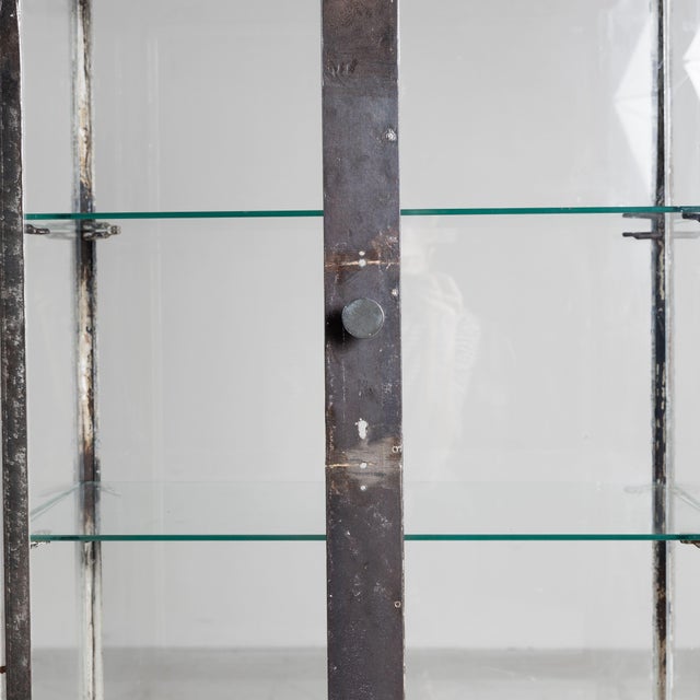 Italian Metal and Glass Display Cabinet, 1930s For Sale - Image 6 of 11