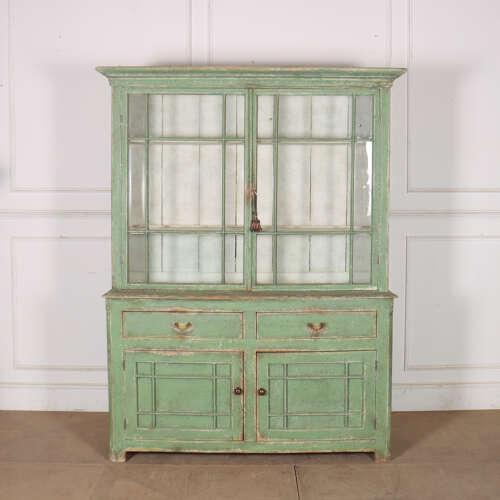 Wonderful 19th century English West Country glazed pine kitchen dresser. 1840. This piece is designed in the style of the...