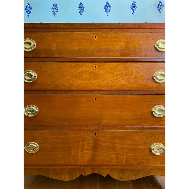 Antique Early 1800s Southern Neoclassical Mahogany Chest of Drawers, Likely Virginia For Sale - Image 4 of 14