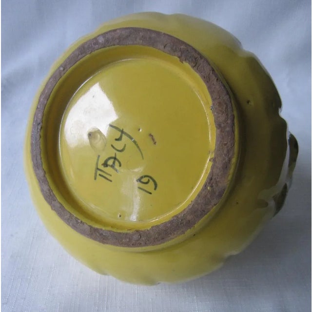 1960s Italian Melon Pottery Pitcher For Sale - Image 5 of 7
