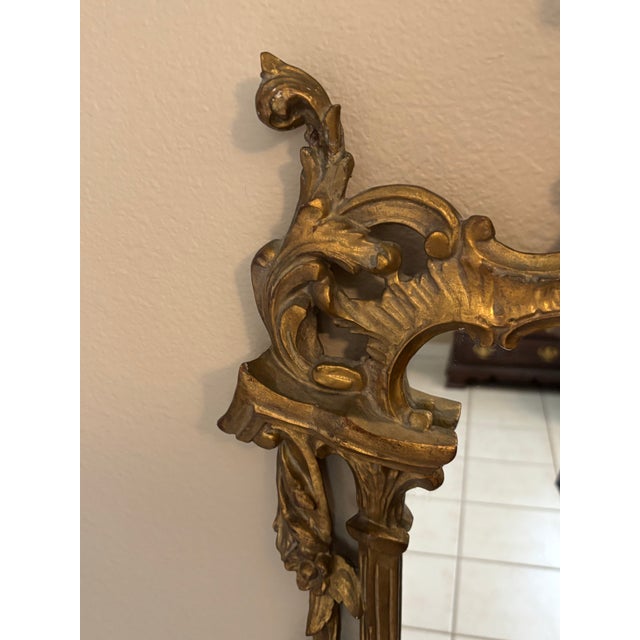 Late 19th Century Antique Rococo Revival Gilt Composition Wall Mirror, Circa 1880 For Sale - Image 5 of 10
