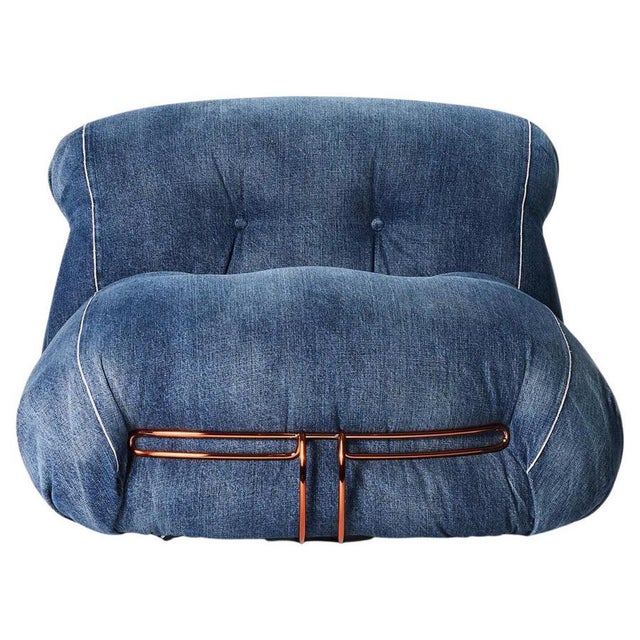 Afra and tobia scarpa soriana denim crafted armchair for cassina jeans from the historic roy roger's® archive inspired the...