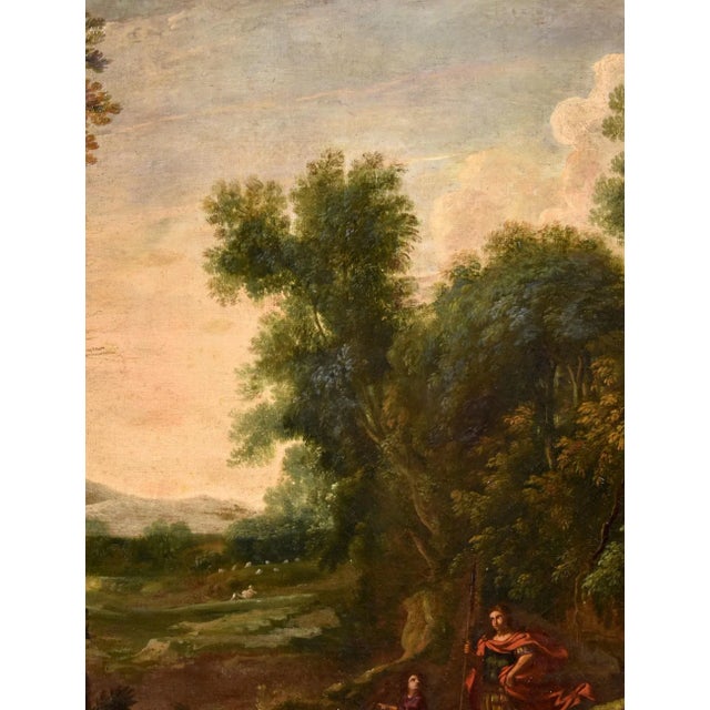 Gaspard Dughet / Gaspard Poussin, Landscape with Archangel Raphael & Tobias, 1660, Oil on Canvas For Sale - Image 12 of 16