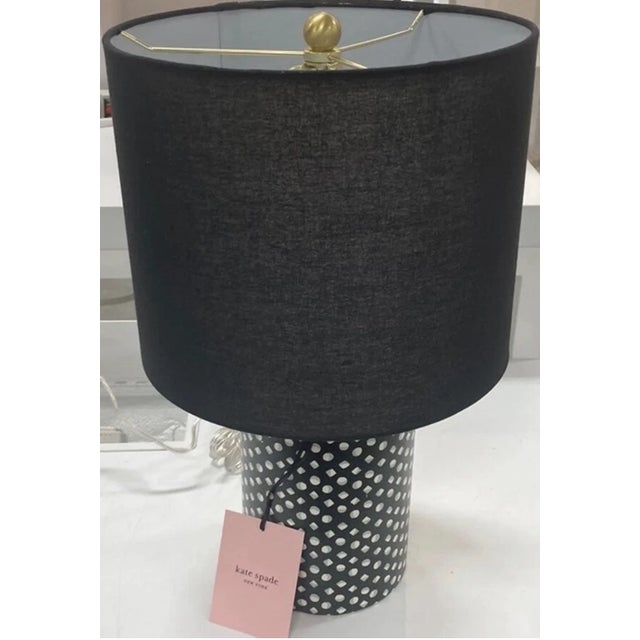 Add a refined designer touch to your home with this **Kate Spade Blue Plaid Accent Cylinder Table Lamp**, a sophisticated...