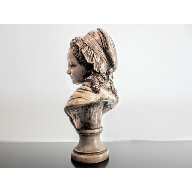 French Girl in Bonnet Composed Torso Sculpture For Sale - Image 9 of 10