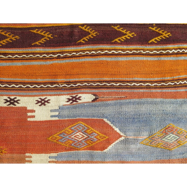 60s Turkish Handmade Kilim Rug Area Rug For Sale - Image 9 of 11