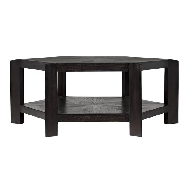 A dazzling display of design virtuosity, the artisan crafted Yuhuda side table features mindi wood that is finished in...