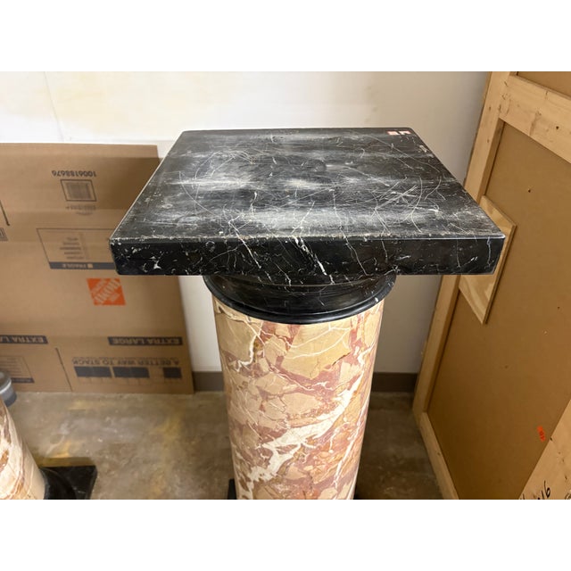 Stone Pair of 19th Century French Marble Pedestals For Sale - Image 7 of 12