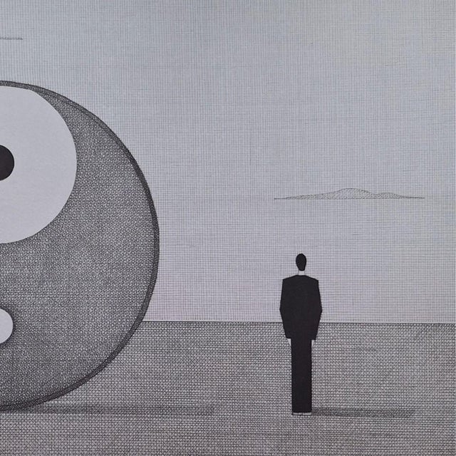 Early 21st Century Joanna Wiszniewska Domańska, Harmony of Opposites, Yin-Yang, 2024, Etching & Paper For Sale - Image 5 of 6