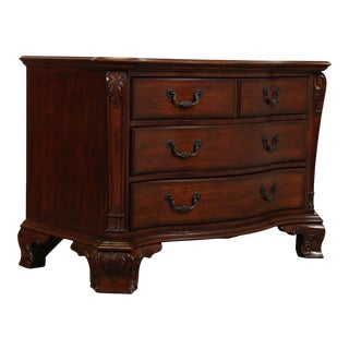 Georgian Style Cherry Serpentine Chest of Drawers For Sale