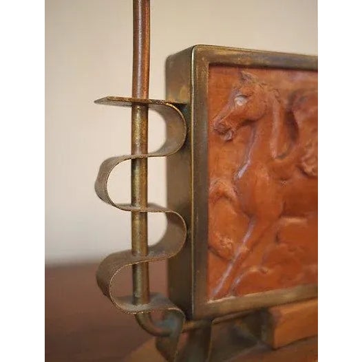 Early 20th Century French Art Deco Tile Mounted Lamps - a Pair For Sale In New Orleans - Image 6 of 11