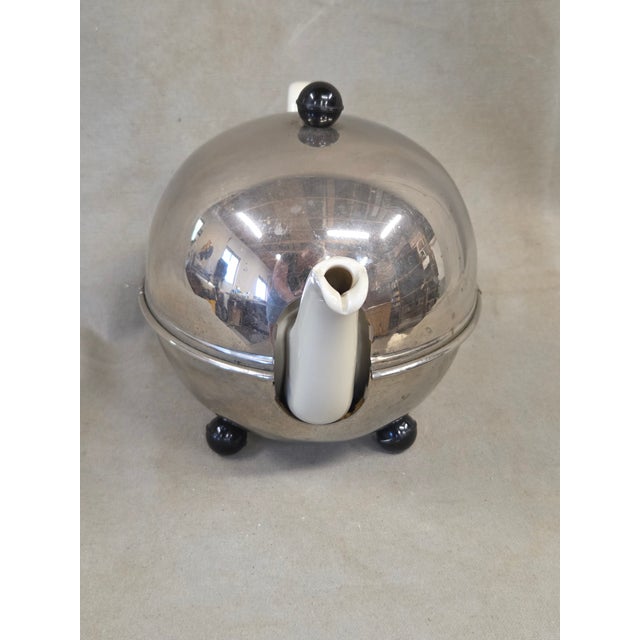 Vintage Art Deco Furstenberg Bavarian Tea Pot W/ Insulated Stainless Steel Cozy For Sale - Image 11 of 12