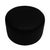 Mid-Century Modern Vintage Circular Pouf in Black Braided Lambskin by LA Design, 2010s For Sale - Image 3 of 10