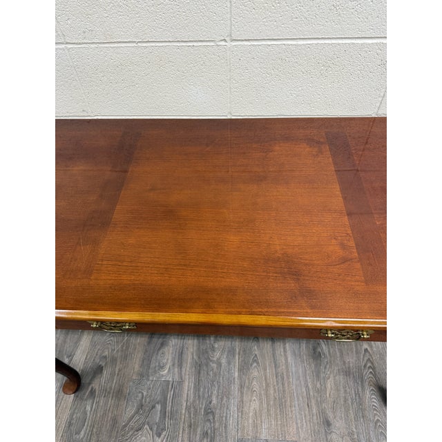 Vintage Queen Anne Style Writing Desk Entry Console Hallway Table Sofa Table For Sale - Image 10 of 13