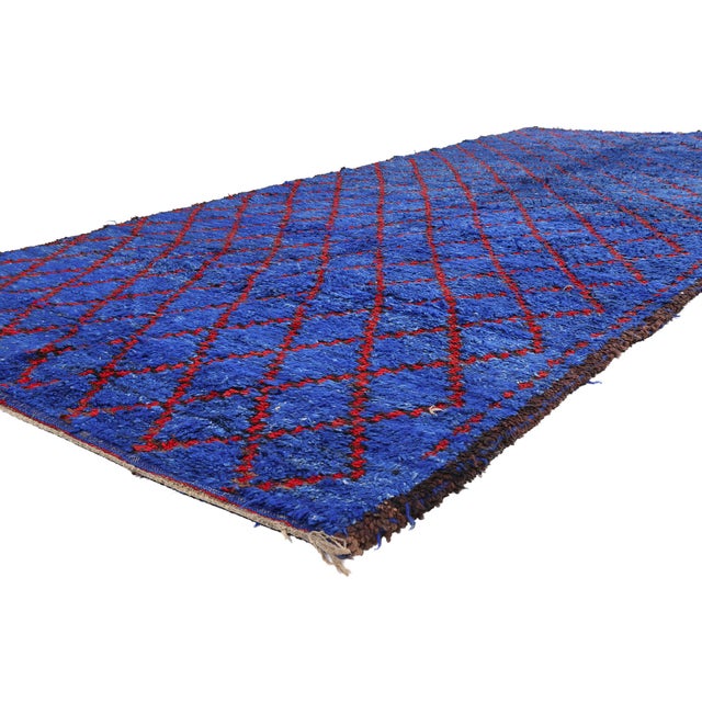 21880 Vintage Beni M'Guild Moroccan Rug, 06'08 x 13'09. The Sapphire Legacy: A Vintage Beni M'Guild Moroccan Masterpiece...