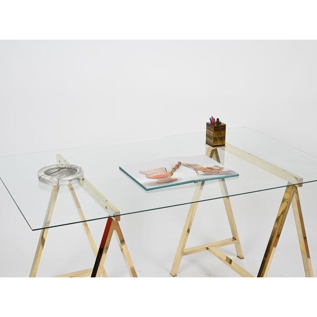 Large Round Ashtray in Arabescato Carrara Marble by Angelo Mangiarotti, Italy, 1970s For Sale - Image 3 of 14