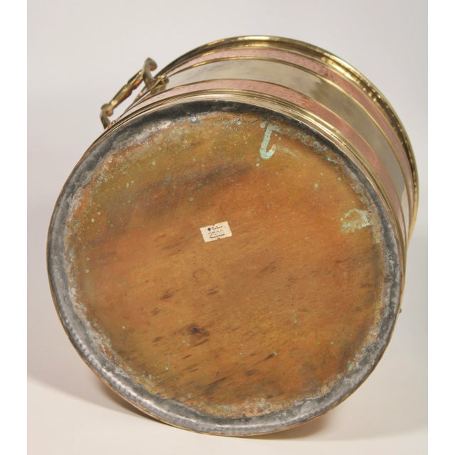 Metal Vintage Traditional Turkish Copper and Brass Bucket For Sale - Image 7 of 11