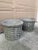 Late 20th Century Pair of Vintage French Country Basketweave Cast Concrete Garden Planters For Sale - Image 5 of 8
