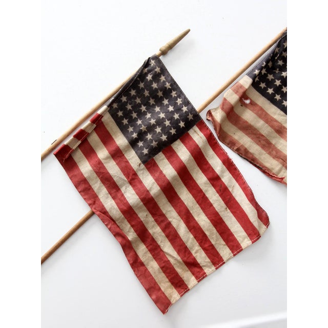 Vintage 48 Star American Parade Flags Pair For Sale - Image 11 of 14