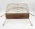 MCM Lacquered Brass & Teak Wood Magazine Lp Newspaper Rack Holder For Sale - Image 9 of 10