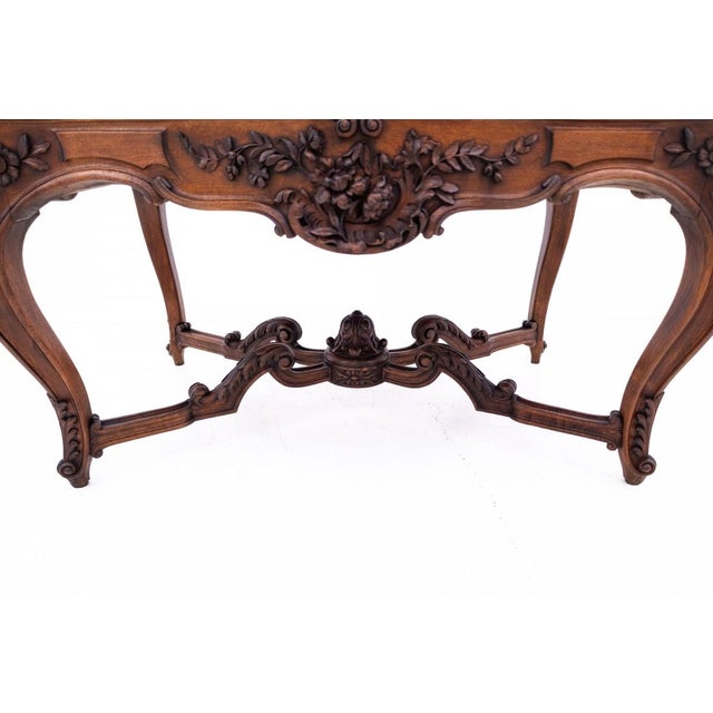 Antique French Richly Carved Table For Sale - Image 4 of 13