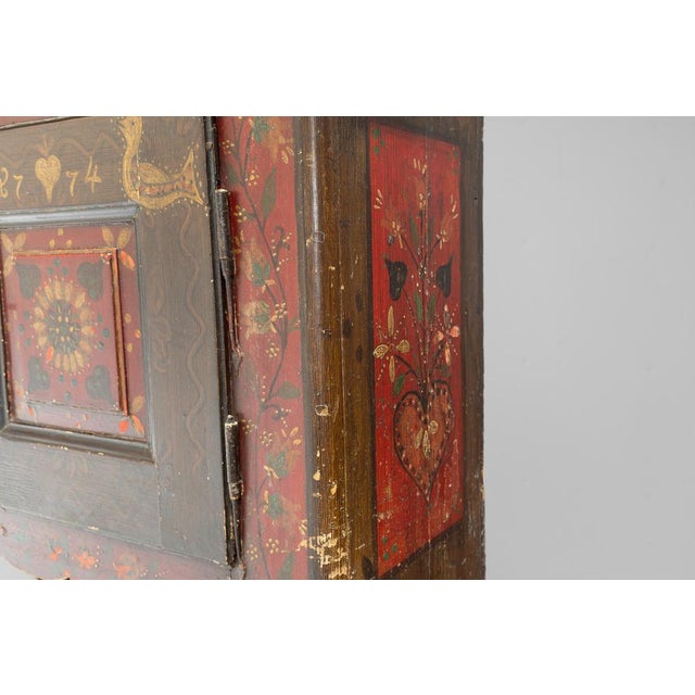 Antique Painted Cupboard, 1850 For Sale - Image 9 of 12