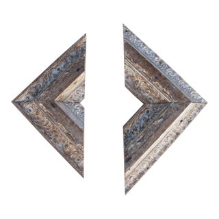 18th Century Antique Baroque Carved and Gilded Wooden Fragments - Set of 2 For Sale