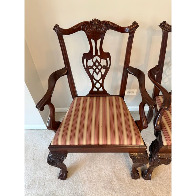 English Late 20th Century English Traditional Chippendale Mahogany Armchairs - A Pair For Sale - Image 3 of 18