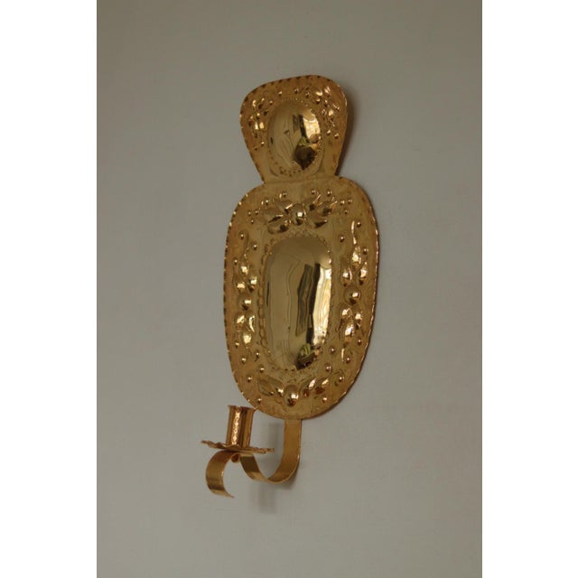 Gold Mid-Century Swedish Brass Sconces, Set of 2 For Sale - Image 8 of 18