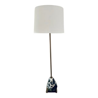 Modern Panda Marble and Brass Rowland Buffet Lamp For Sale