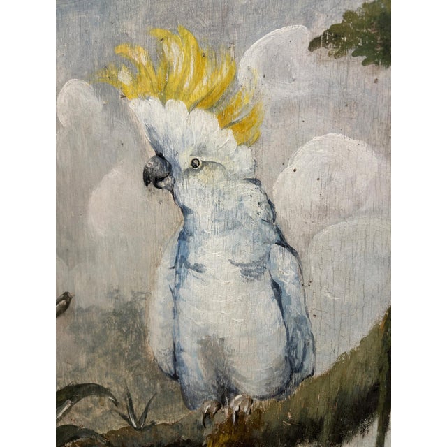 Cockatoos, 1950s, Oil Paintings on Panel, Set of 2 For Sale - Image 6 of 9