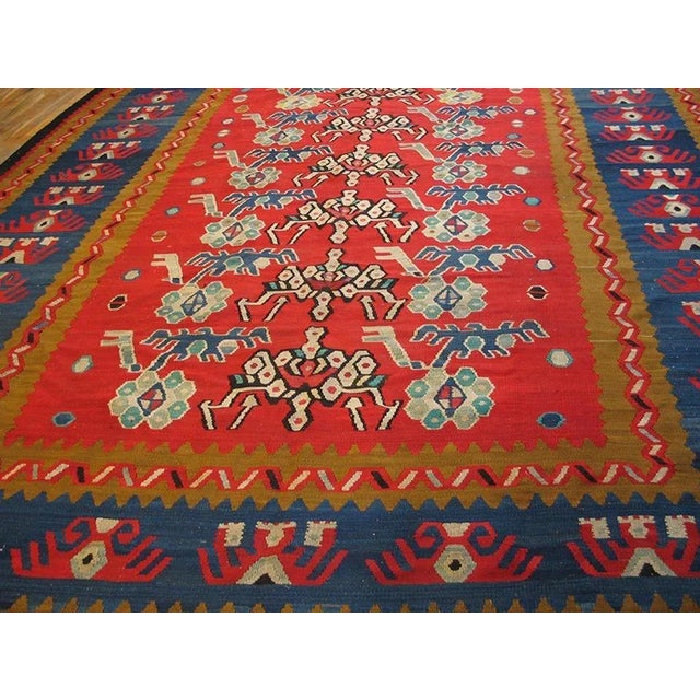 Textile Early 20th Century Turkish Oushak Kilim ( 9'9" x 12'6" - 297 x 381 ) For Sale - Image 7 of 7